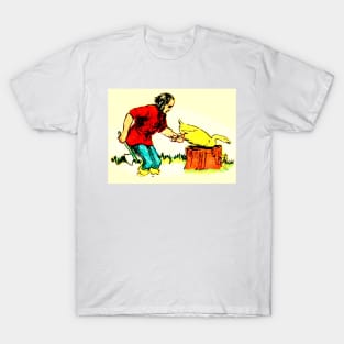 man with ax death to the duck T-Shirt